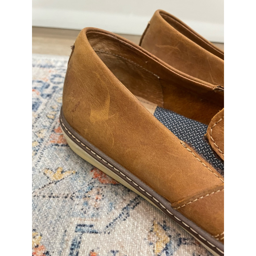 J&M Leather Fisherman Sandals Loafers 9 Sheepskin Leather Old Money Smart Casual - Picture 3 of 11